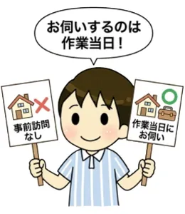 現地見積もり訪問なし