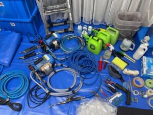 エアコンクリーニング機材一式の写真
